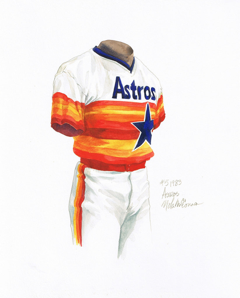 MLB Houston Astros 1983 uniform original art – Heritage Sports Art