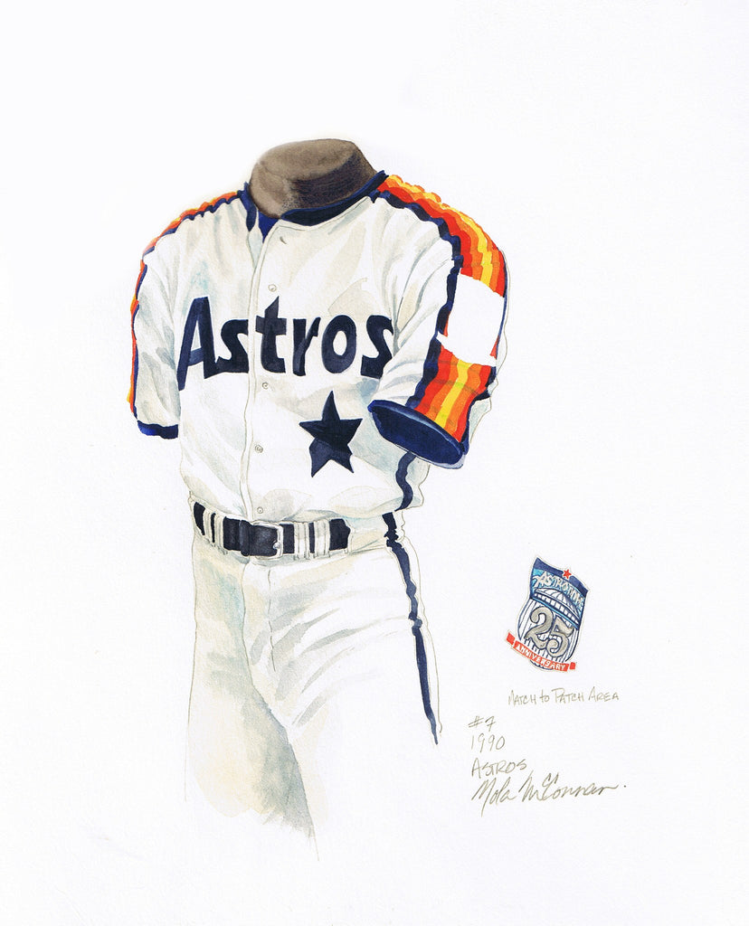 MLB Houston Astros 1990 uniform original art – Heritage Sports Art