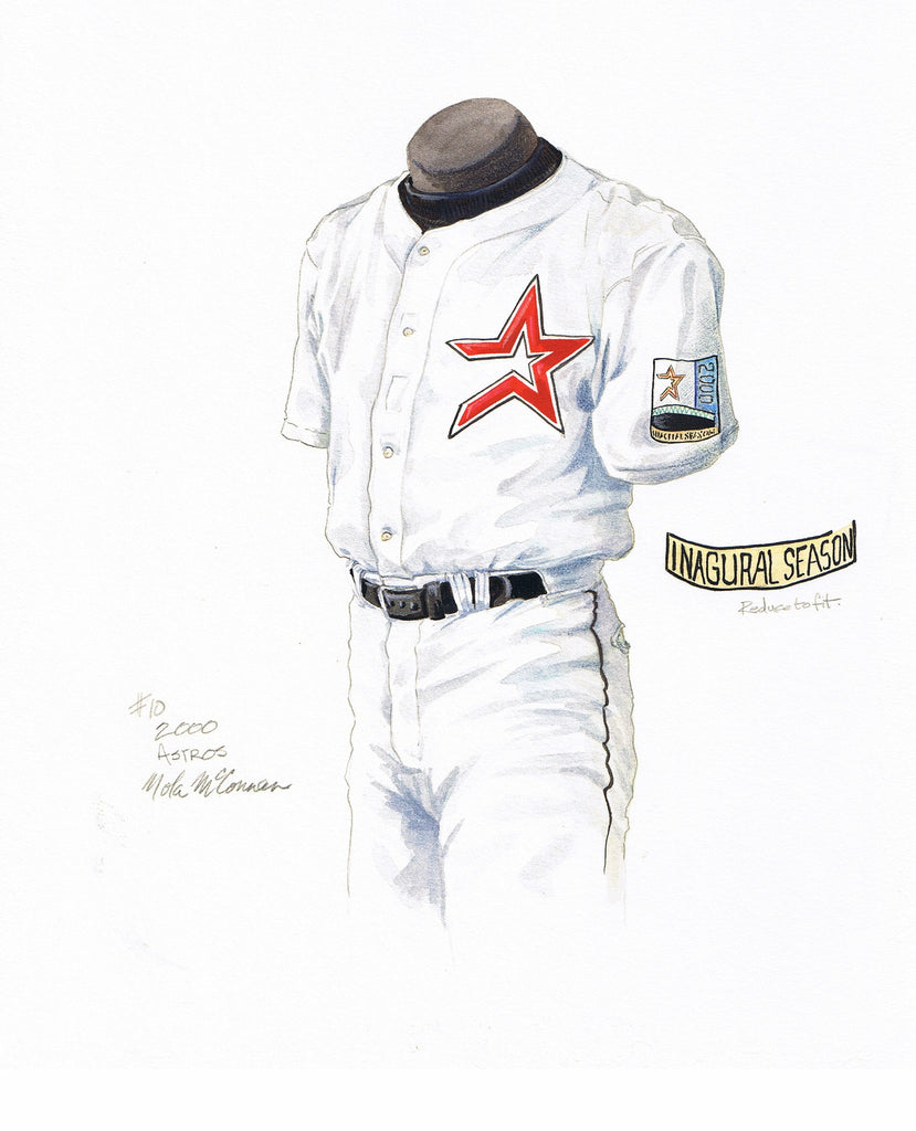 MLB Houston Astros 2000 uniform original art – Heritage Sports Art