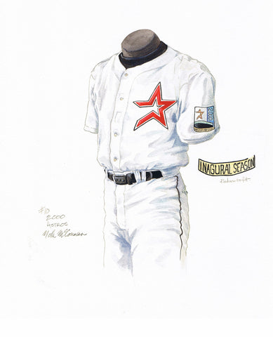 Houston Astros 2000 - Heritage Sports Art - original watercolor artwork - 1