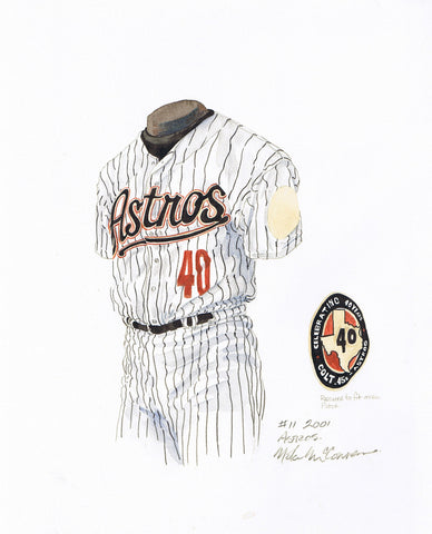 Houston Astros 2001 - Heritage Sports Art - original watercolor artwork - 1