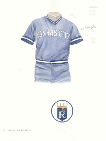 Kansas City Royals 1976 - Heritage Sports Art - original watercolor artwork - 1