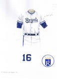 Kansas City Royals 1985 White - Heritage Sports Art - original watercolor artwork - 1