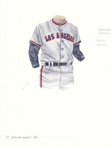 Los Angeles Angels of Anaheim 1961 - Heritage Sports Art - original watercolor artwork - 1