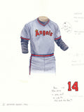 Los Angeles Angels of Anaheim 1982 - Heritage Sports Art - original watercolor artwork - 1