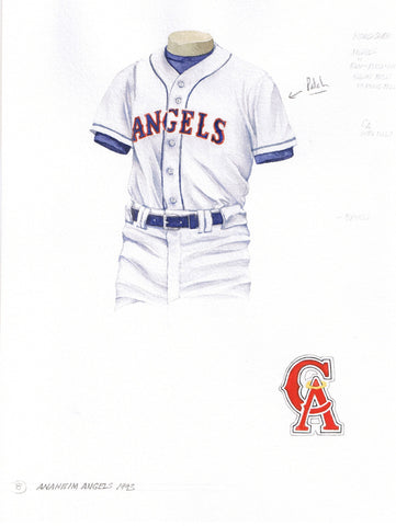 MLB Los Angeles Angels 2021 uniform original art – Heritage Sports Art