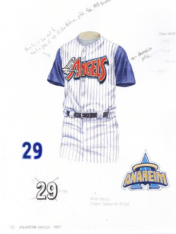 MLB Los Angeles Angels 2021 uniform original art – Heritage Sports Art