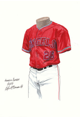 Los Angeles Angels of Anaheim 2007 - Heritage Sports Art - original watercolor artwork - 1