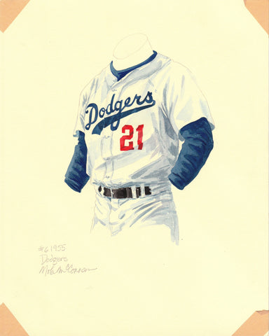Los Angeles Dodgers 1955 - Heritage Sports Art - original watercolor artwork - 1