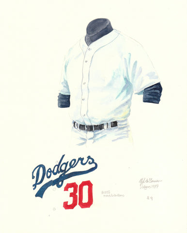 Los Angeles Dodgers 1977 - Heritage Sports Art - original watercolor artwork - 1