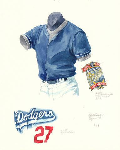 Los Angeles Dodgers 1998 - Heritage Sports Art - original watercolor artwork - 1