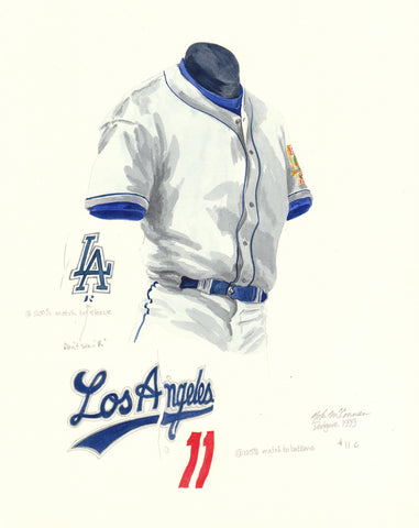 Los Angeles Dodgers 1999 - Heritage Sports Art - original watercolor artwork - 1