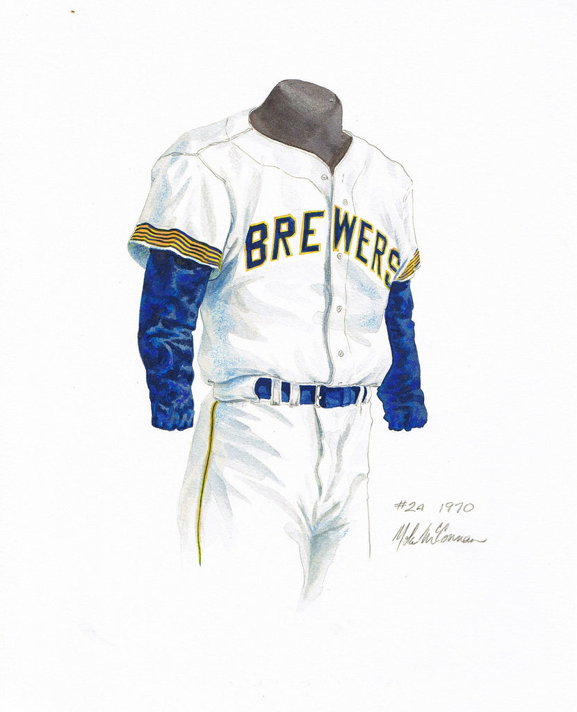 MLB Milwaukee Brewers 1970 uniform original art – Heritage Sports Art