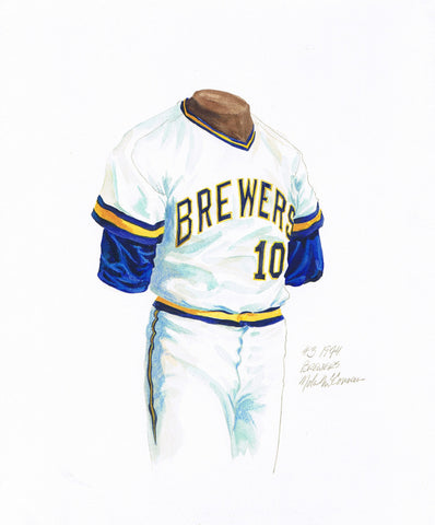 Milwaukee Brewers 1974 - Heritage Sports Art - original watercolor artwork - 1