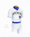 Milwaukee Brewers 1981 - Heritage Sports Art - original watercolor artwork - 1
