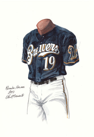 Milwaukee Brewers 2007 - Heritage Sports Art - original watercolor artwork - 1