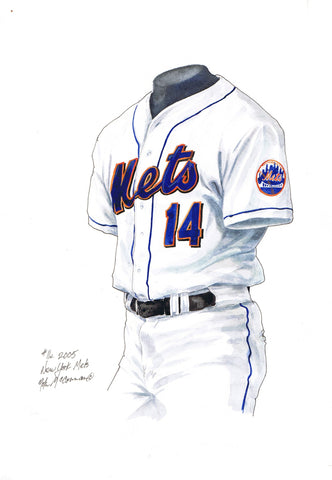 New York Mets 2005 - Heritage Sports Art - original watercolor artwork - 1