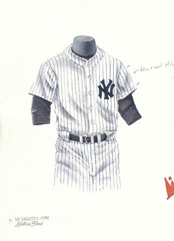 New York Yankees 1938 - Heritage Sports Art - original watercolor artwork - 1