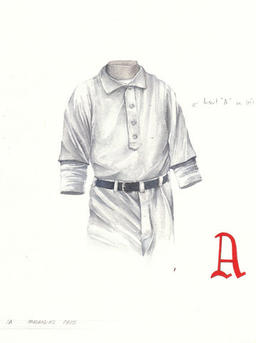 Oakland Athletics 1905 - Heritage Sports Art - original watercolor artwork - 1