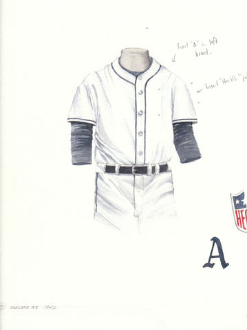 Oakland Athletics 1942 - Heritage Sports Art - original watercolor artwork - 1
