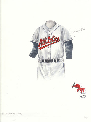 Oakland Athletics 1956 - Heritage Sports Art - original watercolor artwork - 1