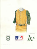 Oakland Athletics 1969 - Heritage Sports Art - original watercolor artwork - 1