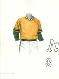 Oakland Athletics 1972 - Heritage Sports Art - original watercolor artwork - 1