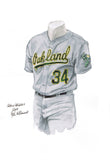 Oakland Athletics 2007 - Heritage Sports Art - original watercolor artwork - 1