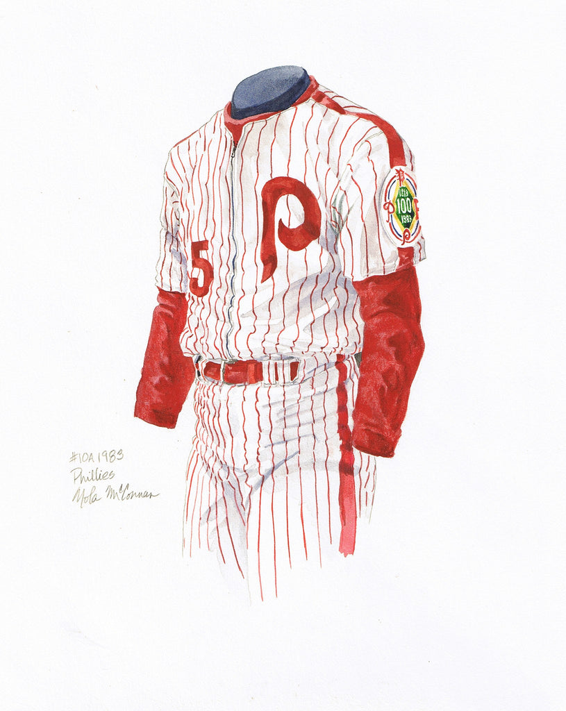 MLB Philadelphia Phillies 1983 uniform original art – Heritage Sports Art