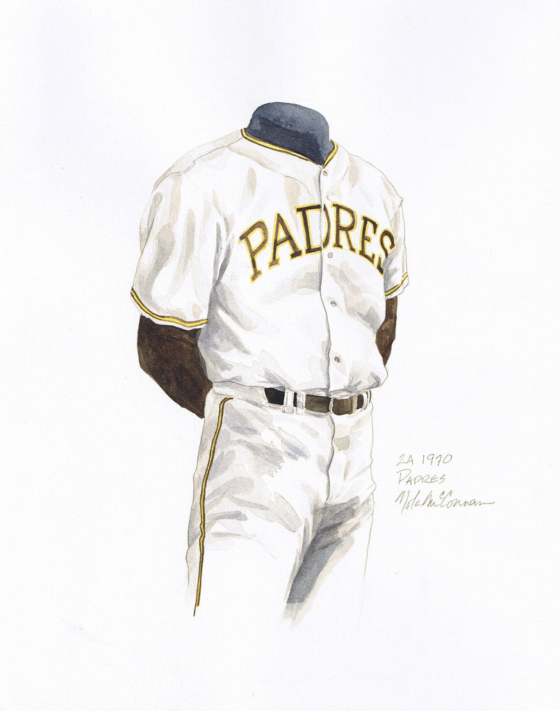 MLB San Diego Padres 1970 uniform original art – Heritage Sports Art