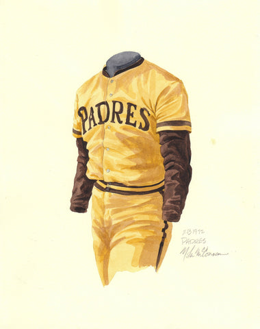 San Diego Padres 1972 - Heritage Sports Art - original watercolor artwork - 1