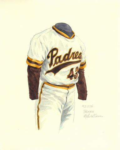San Diego Padres 1975 - Heritage Sports Art - original watercolor artwork - 1