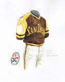 San Diego Padres 1976 - Heritage Sports Art - original watercolor artwork - 1
