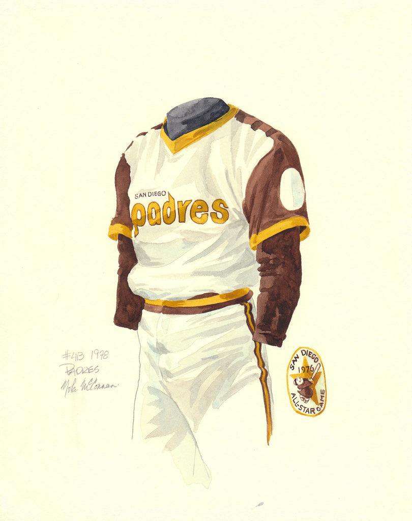 MLB San Diego Padres 1978 uniform original art – Heritage Sports Art