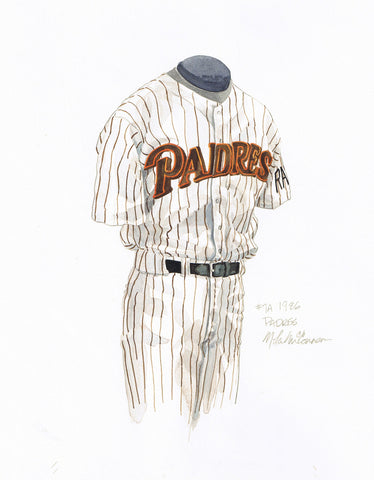 San Diego Padres 1986 - Heritage Sports Art - original watercolor artwork - 1