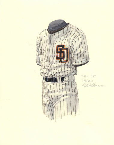 San Diego Padres 1989 - Heritage Sports Art - original watercolor artwork - 1