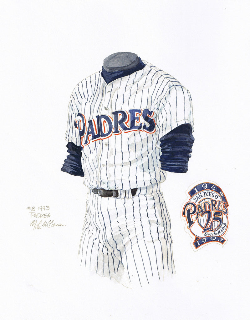 San Diego Padres 1975 uniform artwork, This is a highly det…