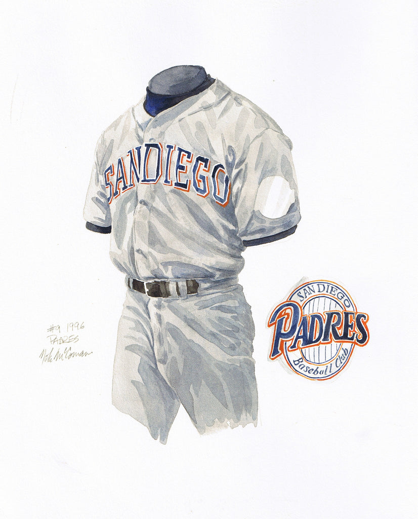 MLB San Diego Padres 1996 uniform original art – Heritage Sports Art
