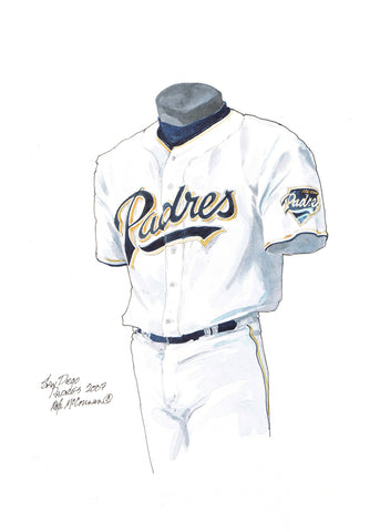 San Diego Padres 2007 - Heritage Sports Art - original watercolor artwork - 1