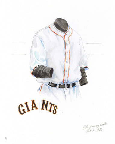 San Francisco Giants 1933 - Heritage Sports Art - original watercolor artwork - 1