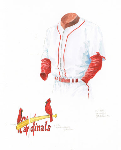 St. Louis Cardinals 1955 - Heritage Sports Art - original watercolor artwork - 1