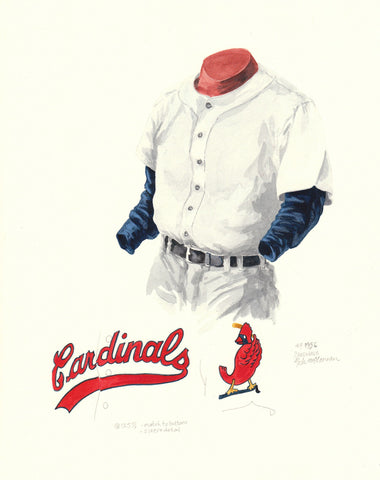 St. Louis Cardinals 1956 - Heritage Sports Art - original watercolor artwork - 1