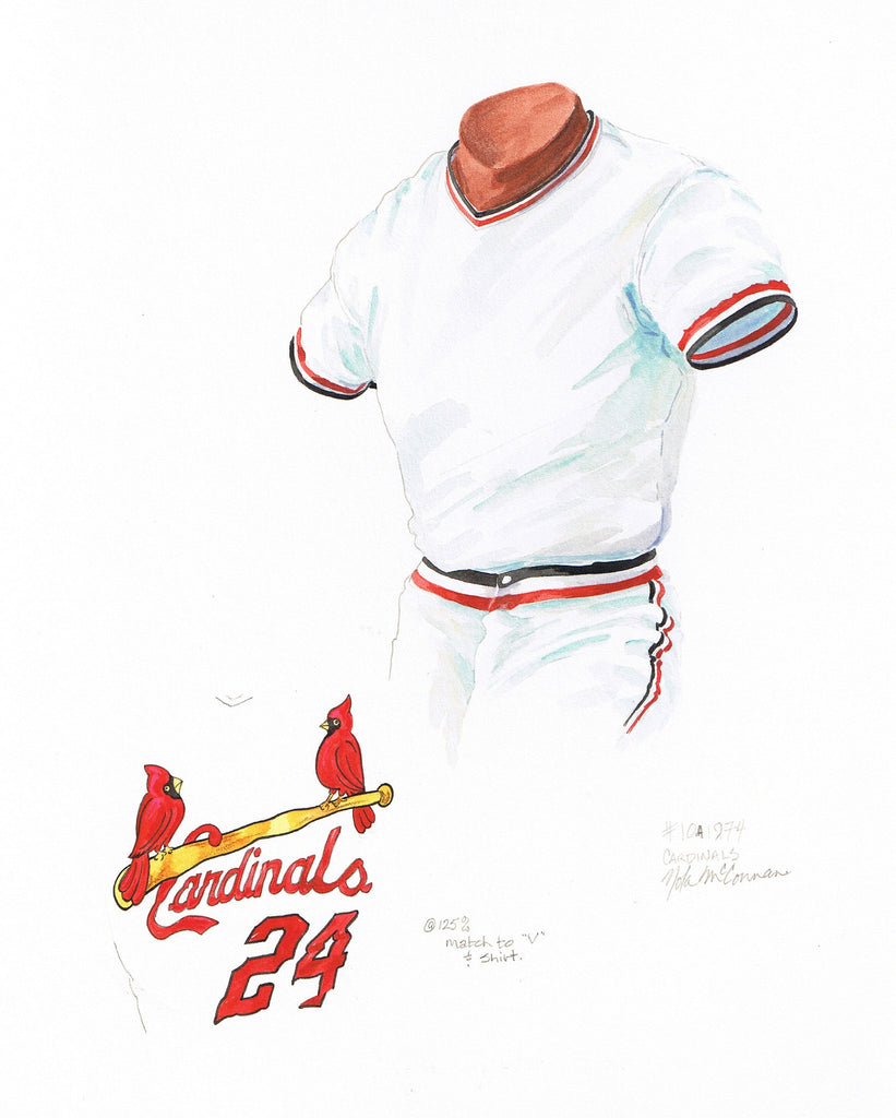 MLB St. Louis Cardinals 1974 uniform original art – Heritage