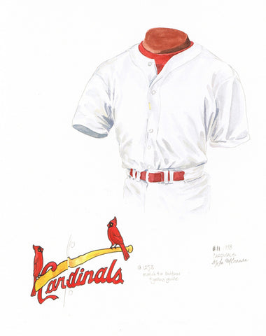 St. Louis Cardinals 1998 - Heritage Sports Art - original watercolor artwork - 1