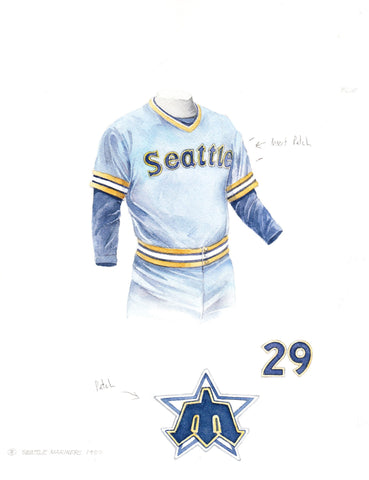 Seattle Mariners 1980 - Heritage Sports Art - original watercolor artwork - 1