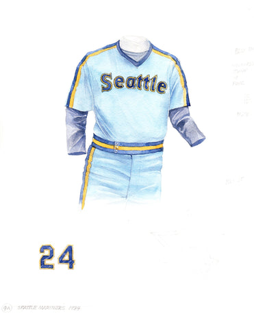 Seattle Mariners 1984 - Heritage Sports Art - original watercolor artwork - 1