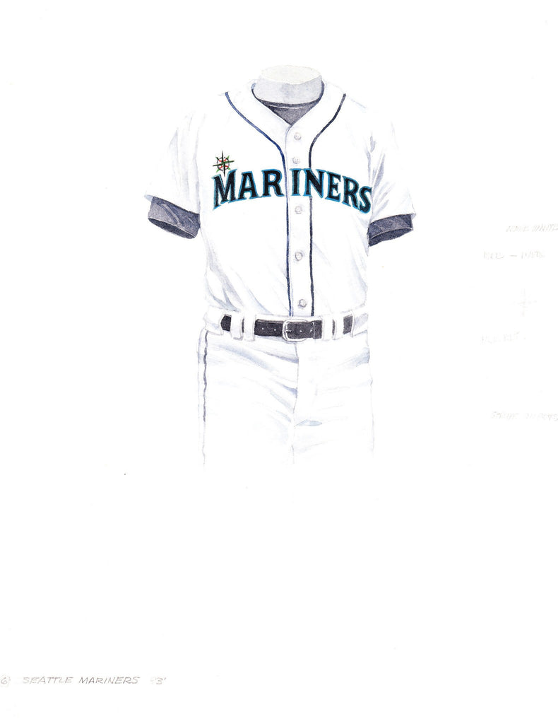 MLB Seattle Mariners 1993 uniform original art – Heritage Sports Art