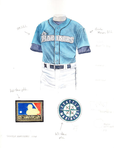 Seattle Mariners 1994 - Heritage Sports Art - original watercolor artwork - 1