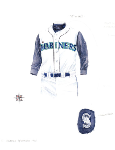 Seattle Mariners 1998 - Heritage Sports Art - original watercolor artwork - 1