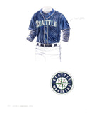 Seattle Mariners 2000 - Heritage Sports Art - original watercolor artwork - 1